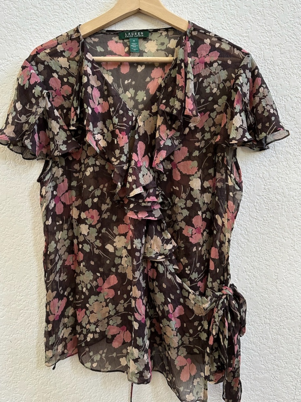 *NEW Ralph Lauren 100% SILK BLOUSE